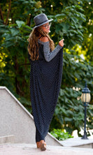 Load image into Gallery viewer, Draped knit one shoulder caftan dress