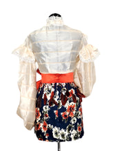Load image into Gallery viewer, Ruffled Silk &amp; Lace Blouse