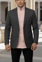 Load image into Gallery viewer, Men’s Pleats Bib Banded Collar Organic Cotton Shirt