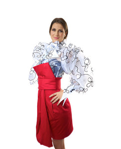 Organza Balloon Blouse in XS S M L XL 2XL 3XL 4XL Sizes