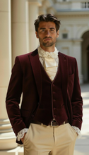 Load image into Gallery viewer, Ruffle-Trimmed Men's Silk Shirt With Lace Details Club Style Collar
