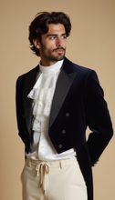 Load image into Gallery viewer, Mens 100% Silk Shirt with Detachable Jabot