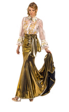 Load image into Gallery viewer, Embellished semi-fitting white organza blouse in sizes XS S M L XL 2XL 3XL 4XL