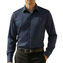 Load image into Gallery viewer, Men’s Pleats Details Front Silk Shirt