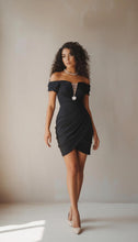 Load image into Gallery viewer, Crepe V-Neck Above The Knee Dress