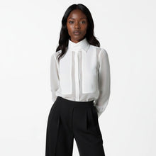 Load image into Gallery viewer, Loose Fitting Silk Organza Blouse With cotton Details Front