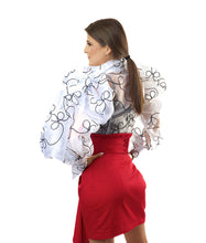 Load image into Gallery viewer, Organza Balloon Blouse in XS S M L XL 2XL 3XL 4XL Sizes