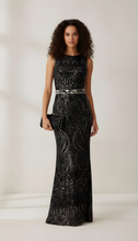 Load image into Gallery viewer, Backless Sequin Velvet Dress
