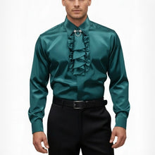 Load image into Gallery viewer, Ruffles Front Silk Men’s Shirt
