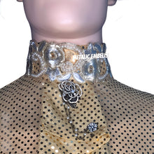 Load image into Gallery viewer, Formal Sequined Knit Men’s Shirt With Detachable Jabot in S M L XL 2XL 3XL