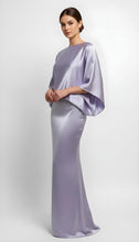 Load image into Gallery viewer, Dolman Sleeves Satin Dress