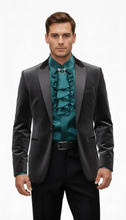 Load image into Gallery viewer, Ruffles Front Silk Men’s Shirt