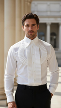 Load image into Gallery viewer, Men's Silk Ruffled Details Shirt
