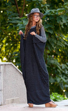 Load image into Gallery viewer, Draped knit one shoulder caftan dress