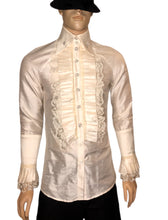 Load image into Gallery viewer, Men&#39;s Silk &amp; Lace Ruffles Shirt