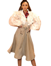 Load image into Gallery viewer, Ruffled Silk &amp; Lace Blouse