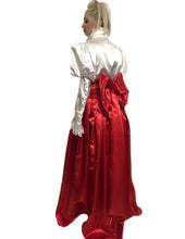 Load image into Gallery viewer, Leg Of-Mutton Satin &amp; Lace Ruffle Blouse