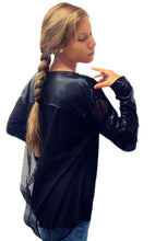 Load image into Gallery viewer, Loose- Fitting Jersey Top With Mesh Elements