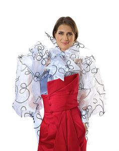 Organza Balloon Blouse in XS S M L XL 2XL 3XL 4XL Sizes