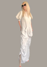 Load image into Gallery viewer, Linen Kaftan Dress With Draped Pockets