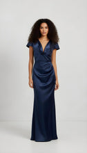Load image into Gallery viewer, Draped Front Fishtail Satin Gown