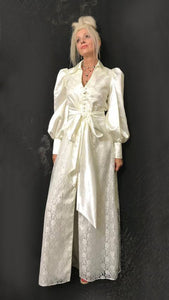 Boudoir Silk & Lace Long Robe Lounge