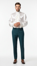 Load image into Gallery viewer, Mens 100% Silk Shirt with Detachable Jabot