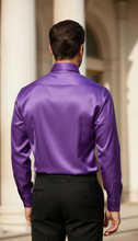 Load image into Gallery viewer, Ruffles Front Silk Men’s Shirt