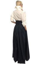 Load image into Gallery viewer, Pleated Cotton High-Rise Maxi Skirt With Functional Pockets