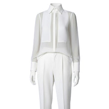 Load image into Gallery viewer, Loose Fitting Silk Organza Blouse With cotton Details Front