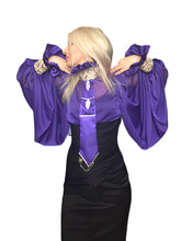 Load image into Gallery viewer, Embellished High Neck Chiffon Blouse