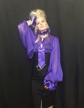 Load image into Gallery viewer, Embellished High Neck Chiffon Blouse