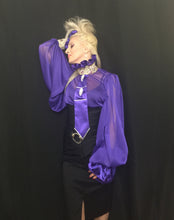 Load image into Gallery viewer, Embellished High Neck Chiffon Blouse