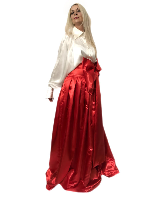 Evenings Red Satin Ballgown Skirt