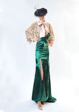 Load image into Gallery viewer, Fish Tail Satin Slit Skirt