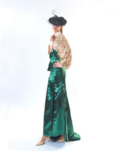 Load image into Gallery viewer, Fish Tail Satin Slit Skirt