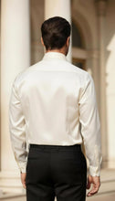 Load image into Gallery viewer, Men’s Pleats Details Front Silk Shirt