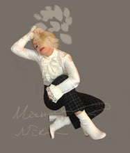 Load image into Gallery viewer, Ivory Long Sleeve Pleat Detail Silk Shirt