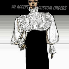 Load image into Gallery viewer, Satin Ruffle High-Neck Blouse