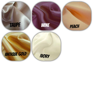 Peach loose-fitting mandarin collar satin blouse in XS S M L XL 2XL 3XL 4XL
