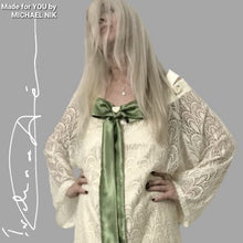 Load image into Gallery viewer, Ivory Sexy Lace Kimono Robe Off- The Shoulder