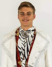 Load image into Gallery viewer, Men&#39;s Zebra Print Silk Georgette Raglan Shirt