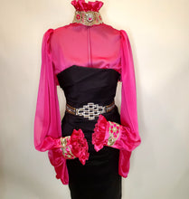 Load image into Gallery viewer, Fuchsia Chiffon Ruffles Top