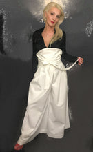 Load image into Gallery viewer, White high-rise cotton samurai trousers in sizes women XS S M L XL 2XL 3XL