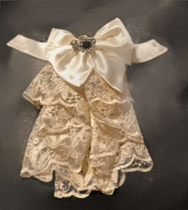 Unisex Satin & Lace Detachable Ruffles