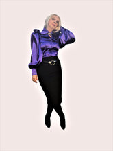 Load image into Gallery viewer, Satin Semi- Fitted Lapel Blouse