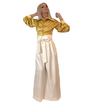 Load image into Gallery viewer, Wide - Leg Cotton Trousers