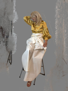 Wide - Leg Cotton Trousers