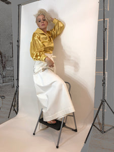 Wide - Leg Cotton Trousers
