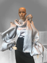 Load image into Gallery viewer, Ruffle Pussybow Satin&amp;Silk Organza Blouse